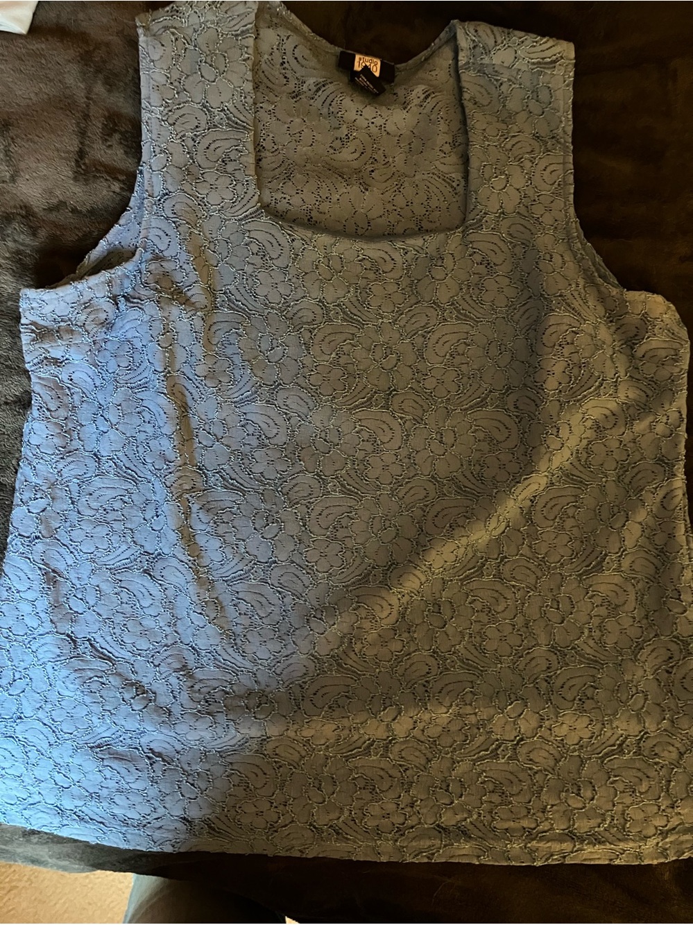 Studio 1940 Sky Blue Lace Tank